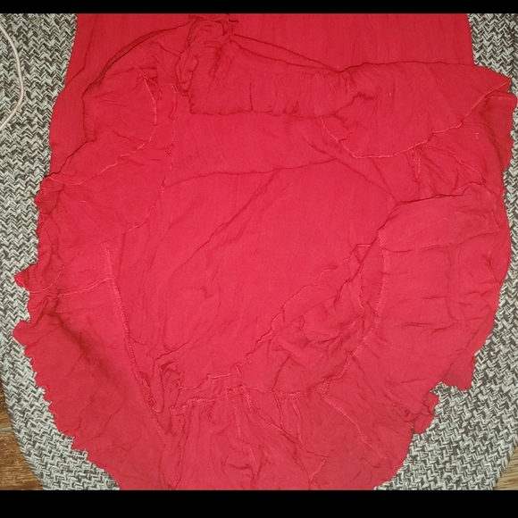 Free People FP ONE Adella Crochet lace gauzy maxi midi dress summer strappy red - Picture 10 of 16